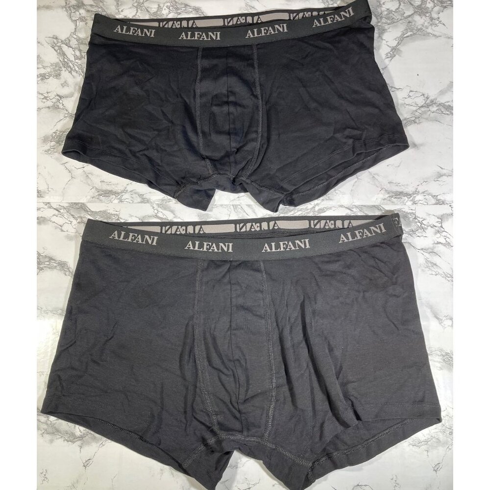 Alfani Mens XXL 2-Pack Black Boxer Briefs Cotton Blend Underwear